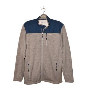 ORVIS $98 Bonded Mesh Full Zip Jacket Fleece‎ Lined Gray Blue Men's Medium